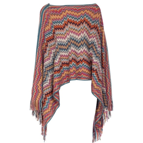 Missoni 100% Wool Poncho RARE VINTAGE - Picture 3 of 5